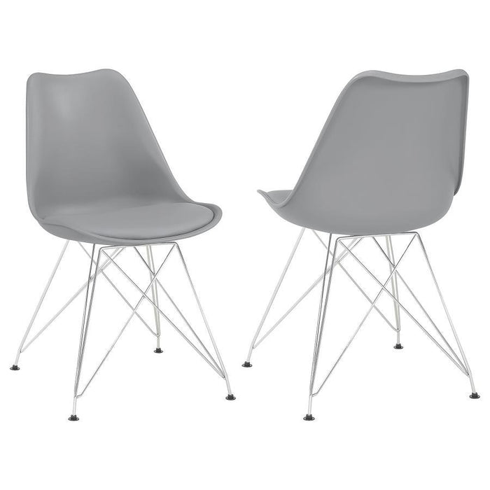 Juniper - Upholstered Side Chairs (Set of 2) - Gray - Simple Home Plus