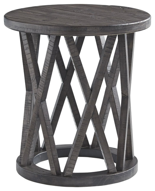 Sharzane - Grayish Brown - Round End Table - Simple Home Plus