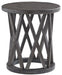 Sharzane - Grayish Brown - Round End Table - Simple Home Plus