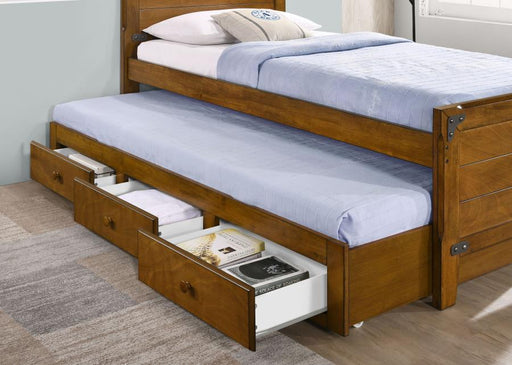 Granger - Twin Captain's Bed With Trundle - Rustic Honey - Simple Home Plus