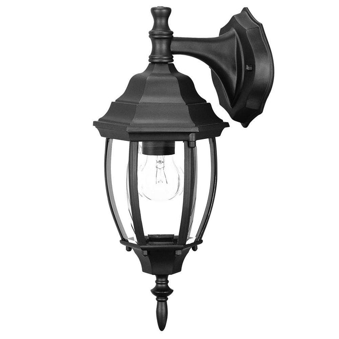 Hanging Globe Lantern Wall Light - Matte Black