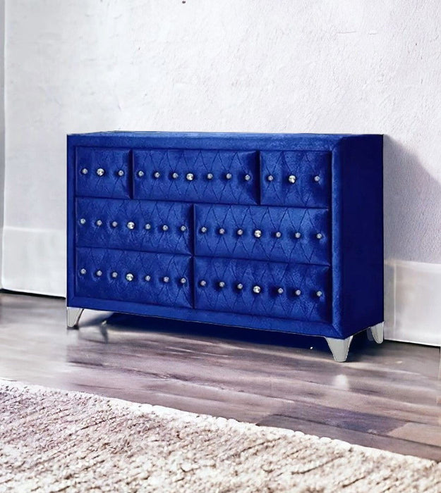 Seven Drawer Triple Dresser - Blue