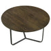 Yaritza - ound Mango Wood Coffee Table - Natural And Gunmetal - Simple Home Plus