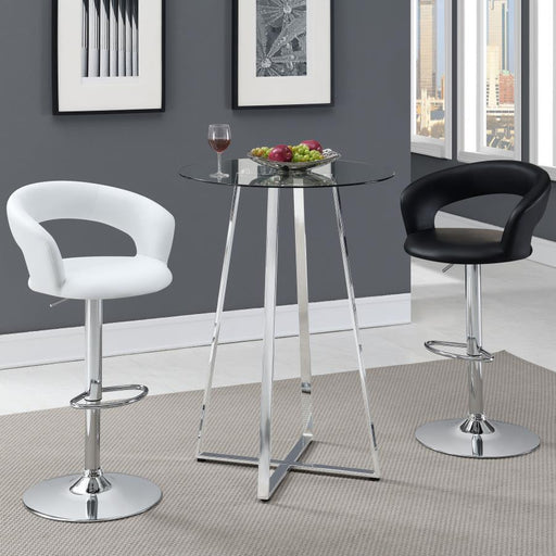 Zanella - Glass Top Bar Table - Chrome - Simple Home Plus