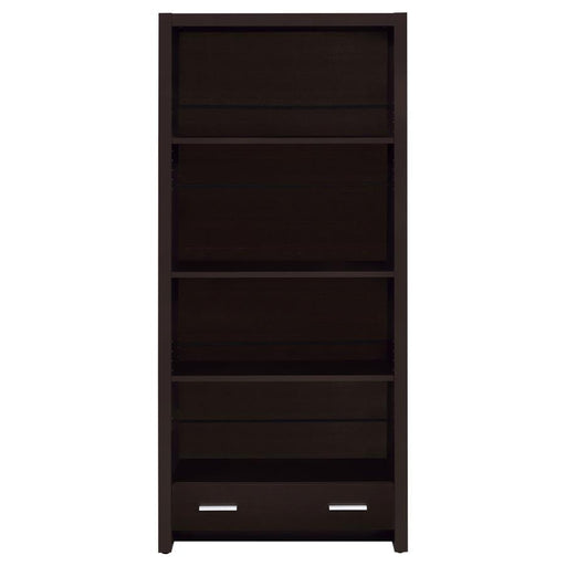 Skylar - 5-Shelf Bookcase With Storage Drawer - Cappuccino - Simple Home Plus