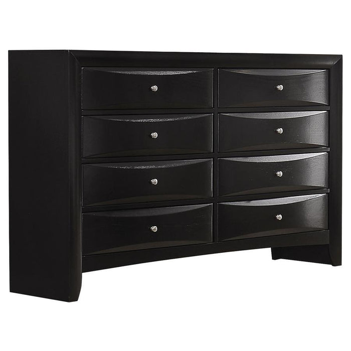 Briana - Rectangular 8-Drawer Dresser - Black - Simple Home Plus