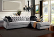 Rotterdam - Sectional - Warm Gray / Black / Silver - Simple Home Plus