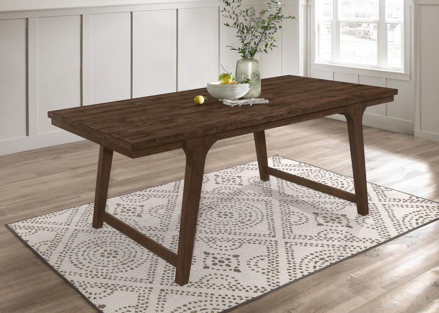 Reynolds - Rectangular Dining Table - Brown Oak - Simple Home Plus