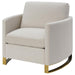 Corliss - Upholstered Arched Arms Chair - Beige - Simple Home Plus