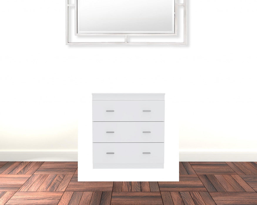 Six Drawer Wooden Dresser - White