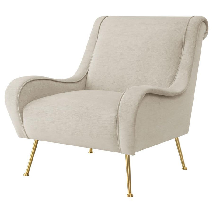 Ricci - Upholstered Saddle Arms Accent Chair - Simple Home Plus