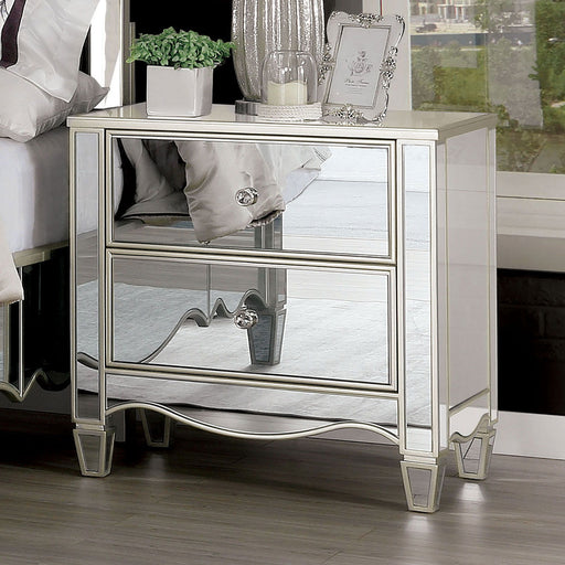 Eliora - Nightstand - Silver - Simple Home Plus