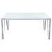 Pauline - Rectangular Dining Table With Metal Leg - White And Chrome - Simple Home Plus