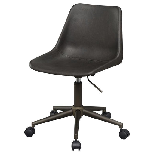 Carnell - Adjustable Height Office Chair With Casters - Brown And Rustic Taupe - Simple Home Plus