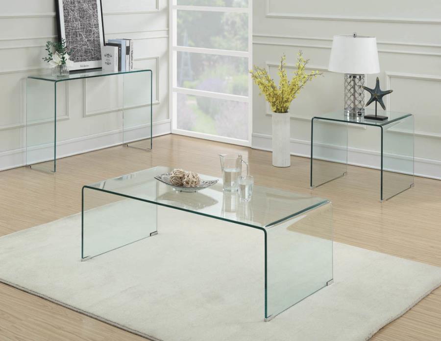 Ripley - Rectangular Sofa Table - Clear - Simple Home Plus