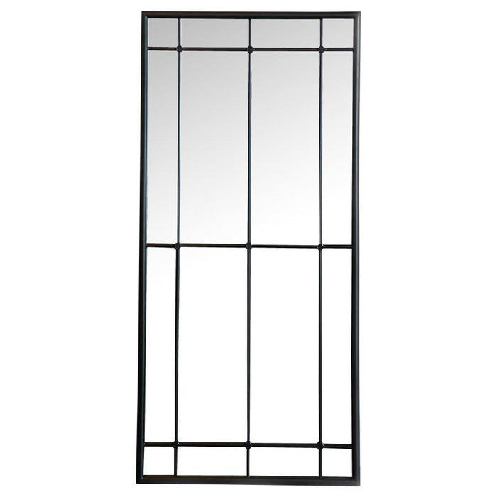 Annetta - Rectangular Window Pane Wall Mirror - Black - Simple Home Plus