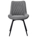 Diggs - Upholstered Tufted Swivel Dining Chairs (Set of 2) - Gray And Gunmetal - Simple Home Plus