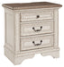 Realyn - White / Brown / Beige - Three Drawer Night Stand - Simple Home Plus