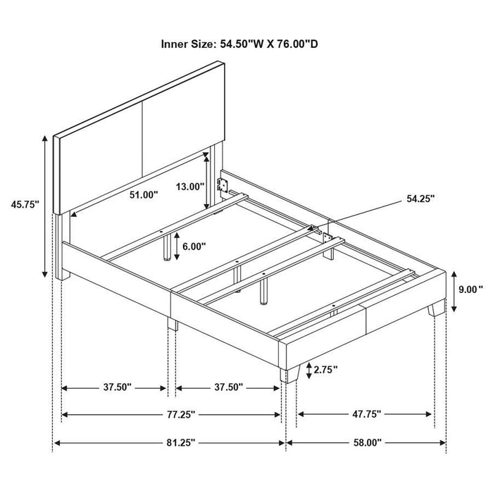 Dorian - Upholstered Bed - Simple Home Plus