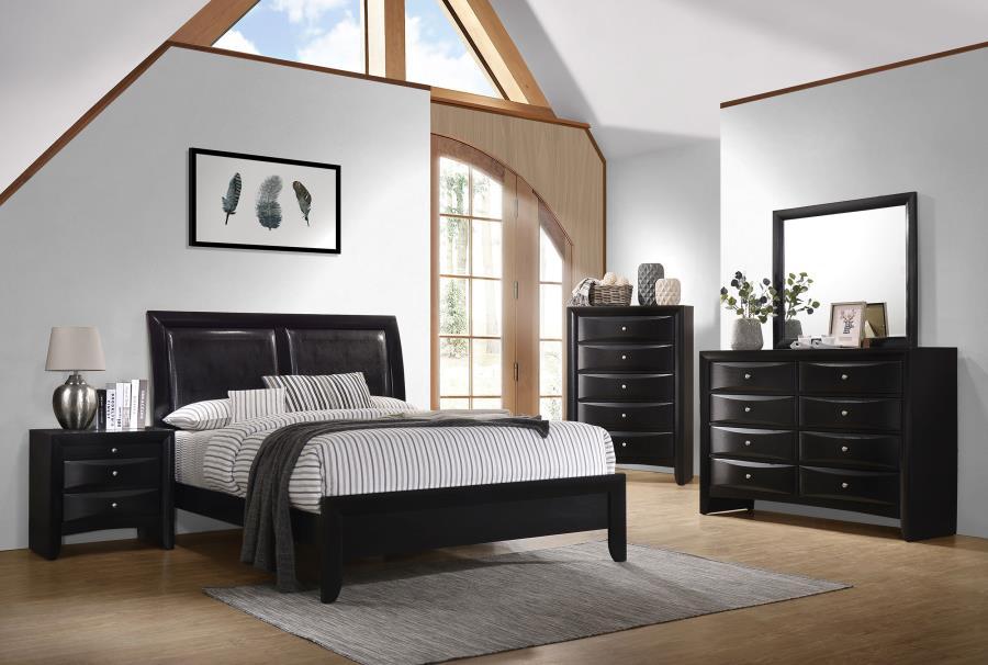 Briana - Rectangular 5-Drawer Chest - Black - Simple Home Plus