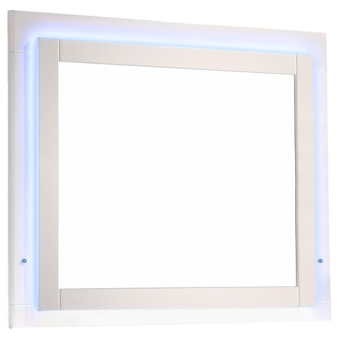 Felicity - Dresser Mirror With LED Light - Glossy White - Simple Home Plus