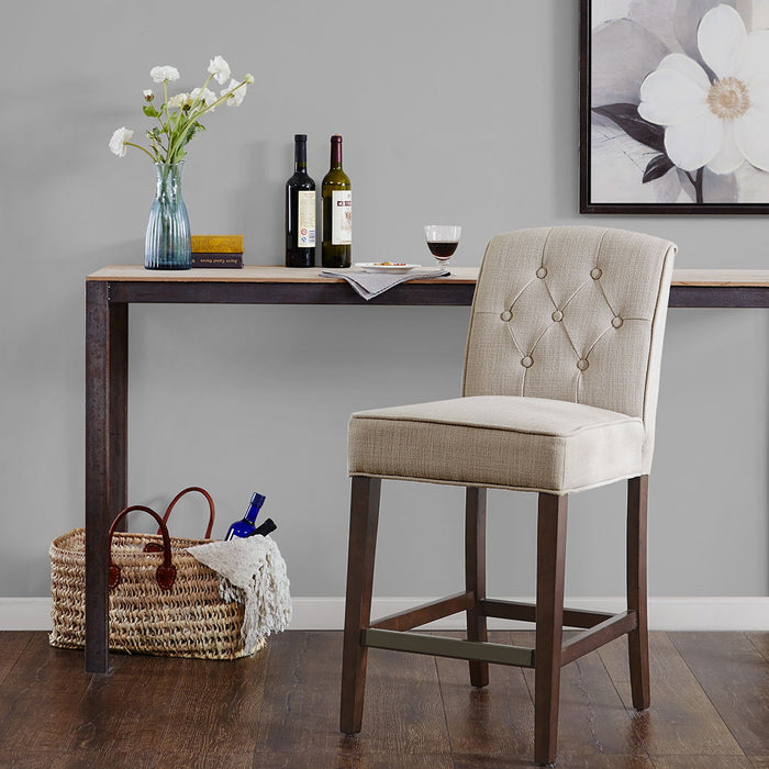 Marian - Tufted Counter Stool - Tan