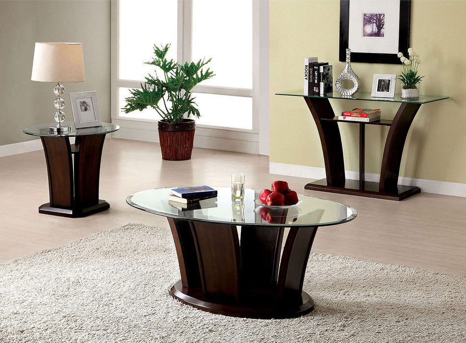 Manhattan - End Table - Brown Cherry - Simple Home Plus