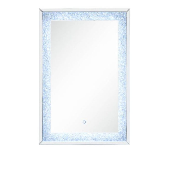 47" Faux Diamonds Lighted Accent Mirror - Mirrored