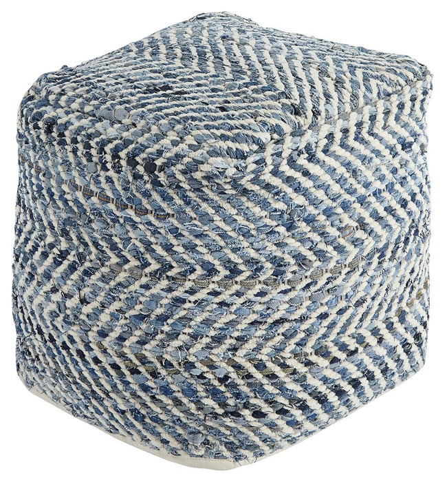 Chevron - Blue - Pouf - Simple Home Plus