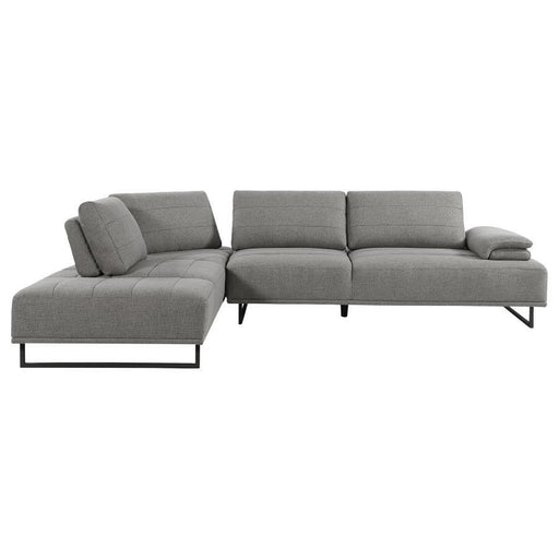 Arden - 2 Piece Adjustable Back Sectional - Taupe - Simple Home Plus