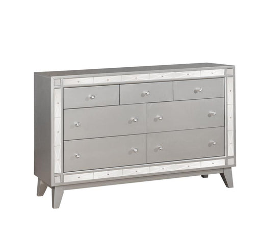 Leighton - 7-Drawer Dresser - Metallic Mercury - Simple Home Plus