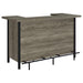 Bellemore - Bar Unit With Footrest - Gray Driftwood And Black - Simple Home Plus