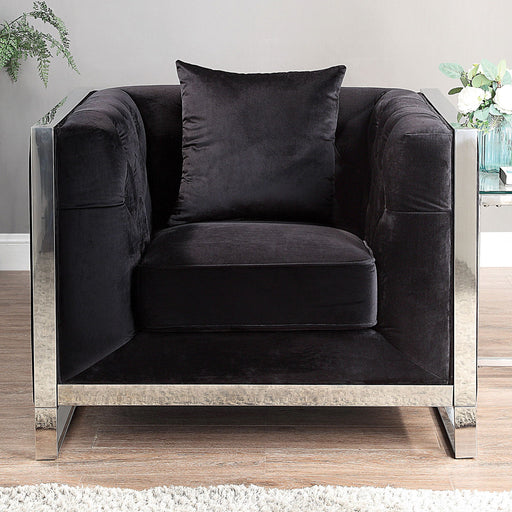 Evadne - Chair With Pillow - Black - Simple Home Plus