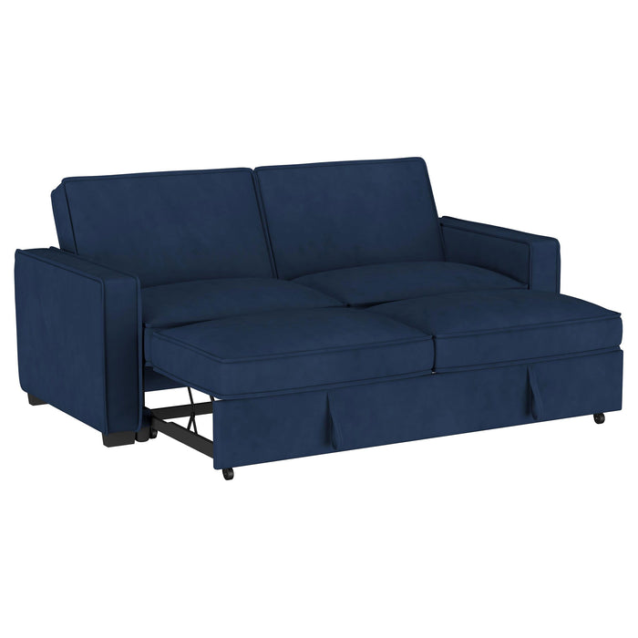 Gretchen - Upholstered Convertible Sleeper Sofa Bed - Navy Blue