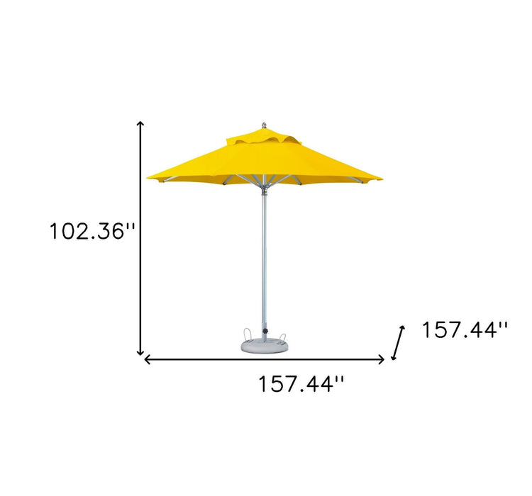 Polyester Round Market Patio Umbrella - Yellow