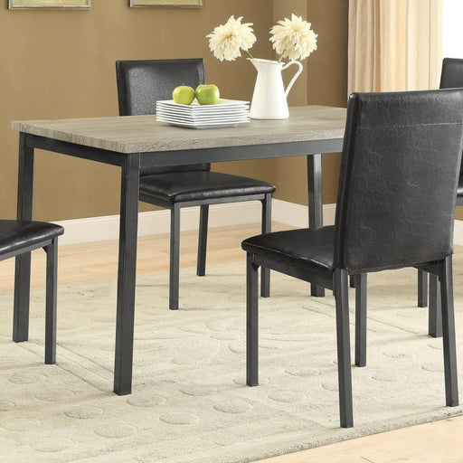 Garza - Rectangular Dining Table - Black - Simple Home Plus