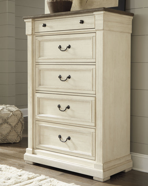 Bolanburg - Antique White / Brown - Five Drawer Chest - Simple Home Plus