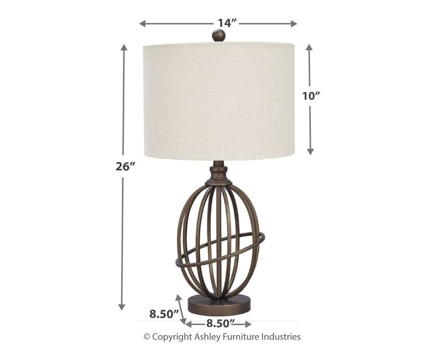 Manasa - Dark Brown - Metal Table Lamp - Simple Home Plus