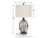 Manasa - Dark Brown - Metal Table Lamp - Simple Home Plus