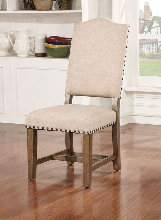 Julia - Side Chair (Set of 2) - Light Oak / Beige - Simple Home Plus