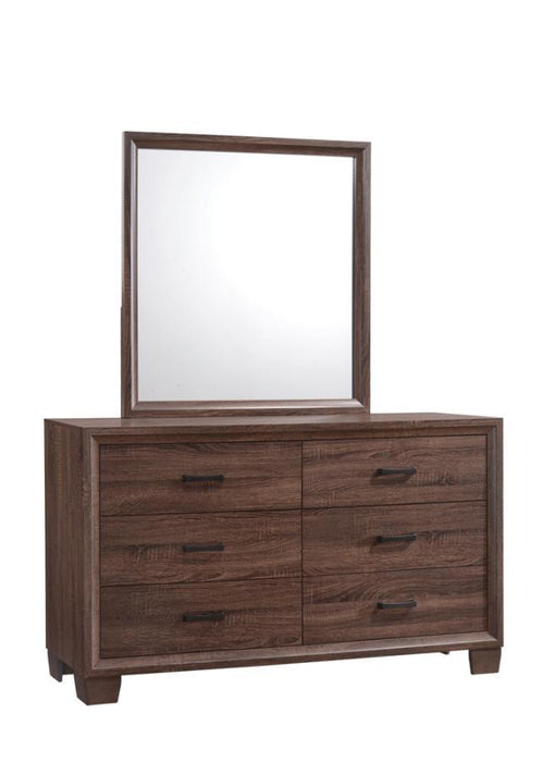 Brandon - 6-Drawer Dresser - Medium Warm Brown - Simple Home Plus