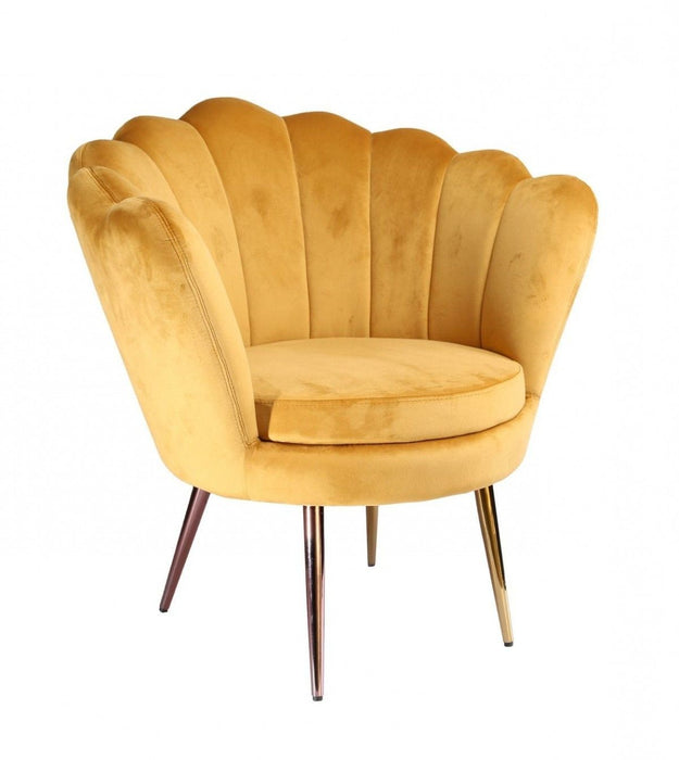 Modern Seashell Accent Chair - Golden