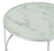 Lynn - 2 Piece Round Nesting Table - White And Chrome - Simple Home Plus