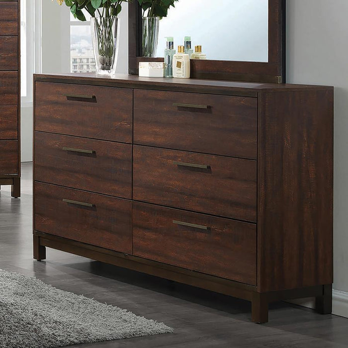 Edmonton - 6-Drawer Dresser - Rustic Tobacco - Simple Home Plus