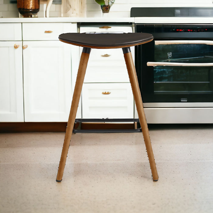 Backless, Counter Height Bar Chair - Brown