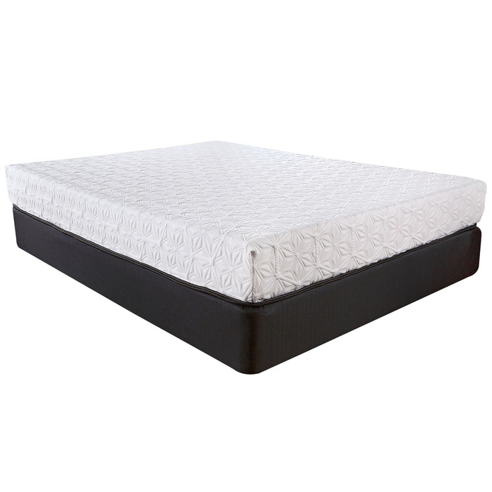 8" Full Three Layer Gel Infused Memory Foam Smooth Top Mattress - White / Black