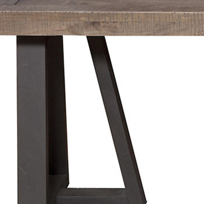 Distressed Solid Wood Dining Bench - Natural / Black