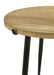Pilar - Round Solid Wood Top End Table - Natural And Black - Simple Home Plus