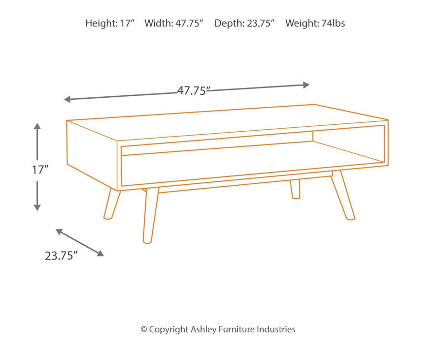 Kisper - Dark Brown - Rectangular Cocktail Table - Simple Home Plus