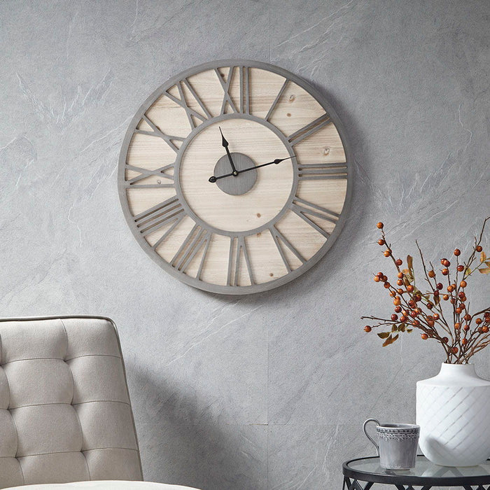 Mason - Wall Clock - Natural / Gray